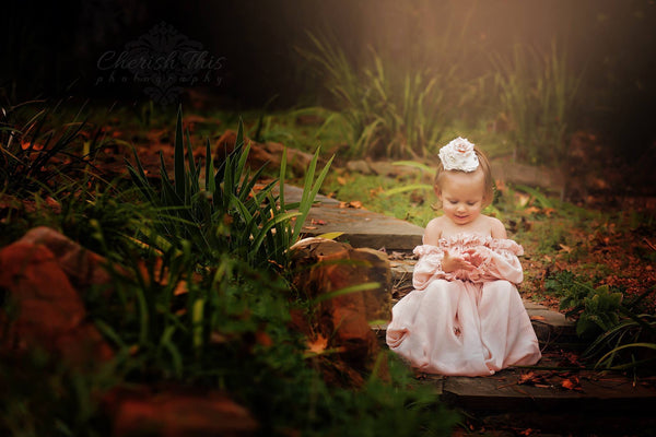 Cadence Gown • Vintage Style Chiffon Girls Gown • Girls Bohemian Dress • by Sew Trendy