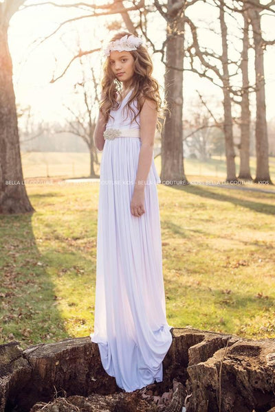 Amelia Gown • Knit Infinity Girls Gown • by Sew Trendy