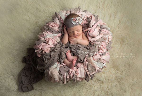 DISCONTINUED • CLEARANCE | Newborn Basket Stuffer • Ice Cream Sunday • Rag Basket Stuffer • Photo Prop | Ready to Ship • by Sew Trendy