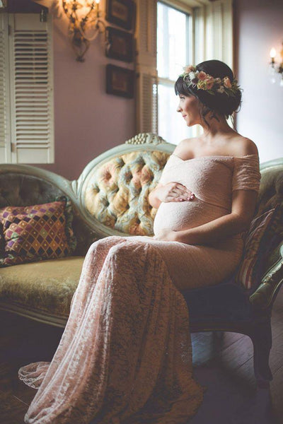 Bella Gown • Lace maternity Gown • Mermaid Style Maternity Gown • Maxi Dress • Bridesmaid Dress • Senior Photo Shoot • by Sew Trendy