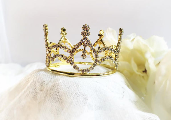 Sophia Princess Rhinestone Crown • Newborn Crown • Photo Prop • Gold • Silver | READY TO SHIP • by Sew Trendy