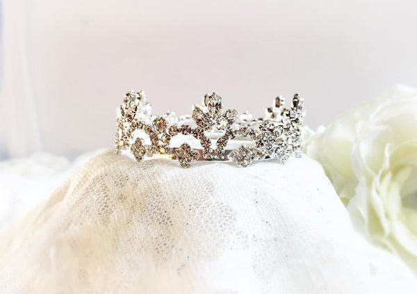 Grace Rhinestone Crown • Princess Newborn Crown • Newborn Photo Prop | READY TO SHIP • by Sew Trendy