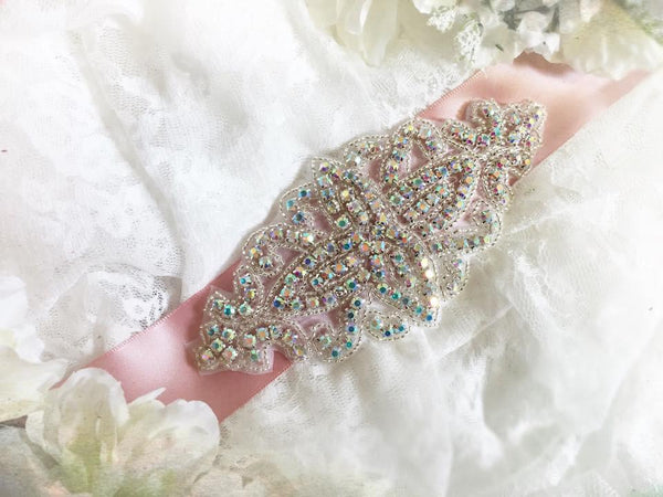 Alexandria Crystal Sash • Multiple Colors Available | READY TO SHIP • by Sew Trendy