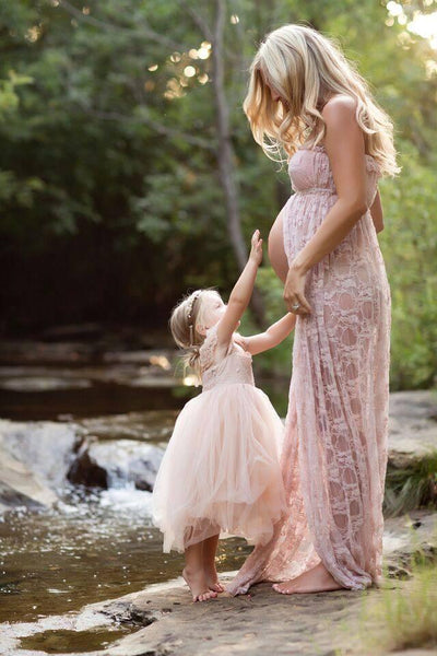 Valerie Gown • Lace Maternity Gown • Vintage Lace Dress • Maternity Lingerie Robe • Vintage Bohemian Dress • Chemise • Nightgown • Nightey • by Sew Trendy