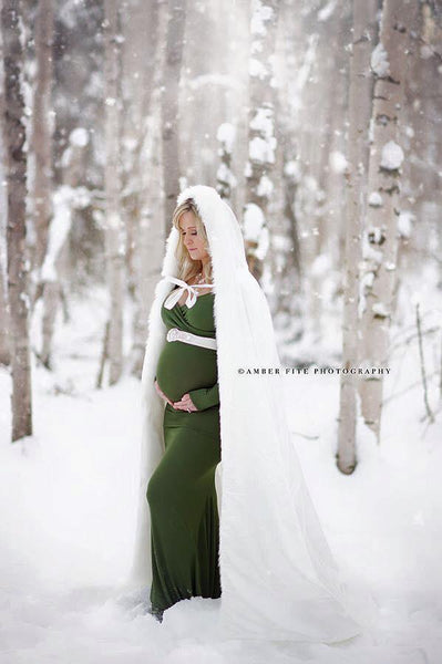 RTS: Gwendolen Cloak • Beautiful Fur Cloak • White Fur Cloak • Ivory Fur Cloak • Winter Cloak | Ready To Ship • by Sew Trendy