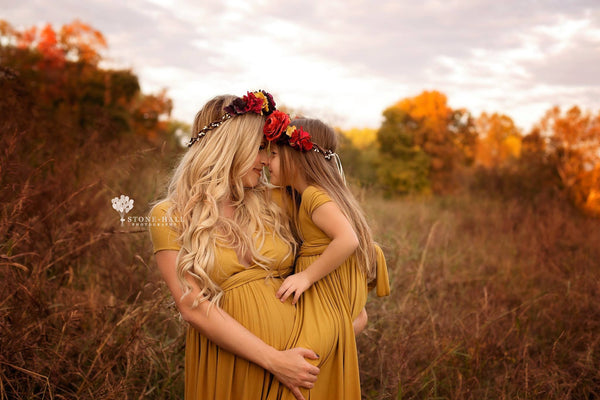Mommy & Me Gown Set • Infinity Gown • Leyah & Amelia Set • Maternity Dress • Pregnancy Gown • Bridesmaid Dress • Girls dress • Flower Girl Dress • Boho Dress • by Sew Trendy