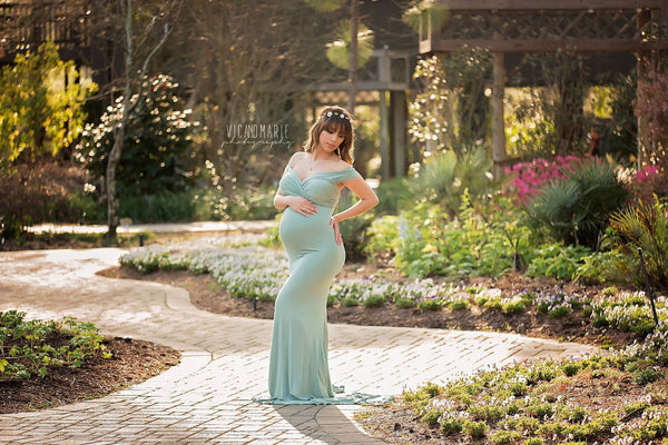 Vera Gown • Fitted Maternity Gown • Infinity Top Slim Fit • Bridesmaid Dress • by Sew Trendy