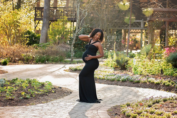 Vera Gown • Fitted Maternity Gown • Infinity Top Slim Fit • Bridesmaid Dress • by Sew Trendy