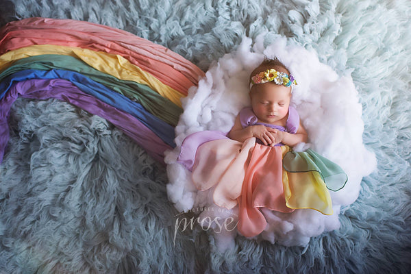 Pastel Toned Newborn Girls 7 PIECE Wrap Set {Pastel tones} • Rainbow Baby Line • Baby Wrap • Photo Prop | READY TO SHIP • by Sew Trendy