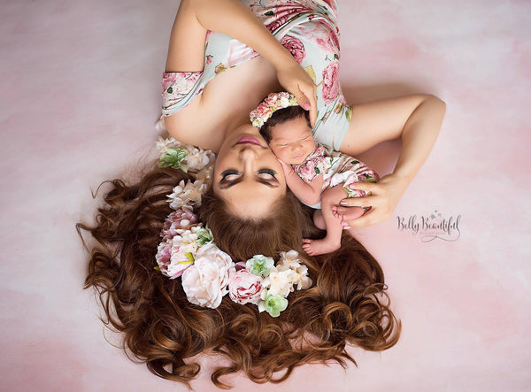 Ava Floral Romper {mint} • Knit Flutter Romper • Floral Romper • Sitter Floral Romper • Baby Romper • Knit Sitter Floral • Newborn Photography Prop • by Sew Trendy