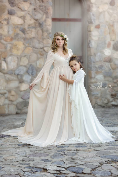 Mommy & Me Robe Set • Lenora & Laura Robe Set • Maternity Robe • Renaissance Style Robe • Chiffon Robe • Sheer Robe • by Sew Trendy