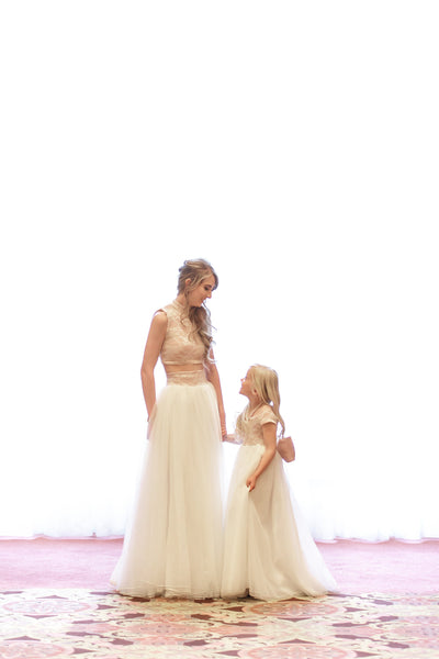 Claire Girls Vintage Inspired Gown • Full Circle Chiffon Skirt • Lace Off the Shoulder Top • Girls Couture • Princess Photo Shoot • Birthday Dress • by Sew Trendy