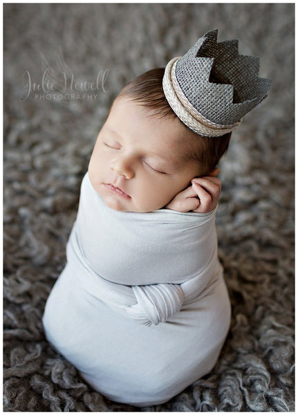 Christian Baby Boy Crown • Burlap Crown • Newborn Photo Prop | READY TO SHIP • by Sew Trendy