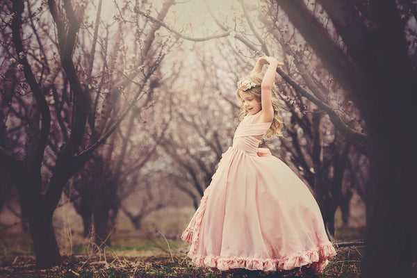 Clarice Gown • Ruffled Infinity Gown • Chiffon Gown • Flower Girl Dress • Vintage Style Dress • Princess Gown • Vintage Ruffle Gown • by Sew Trendy