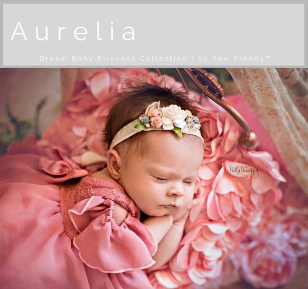 Dream Baby Tiebacks • Princess Tieback • Newborn Headband • Baby Tieback • Stretch Headband • Newborn Photo Prop | Ready To Ship • by Sew Trendy