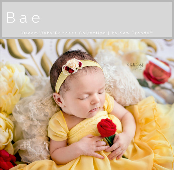 Dream Baby Tiebacks • Princess Tieback • Newborn Headband • Baby Tieback • Stretch Headband • Newborn Photo Prop | Ready To Ship • by Sew Trendy
