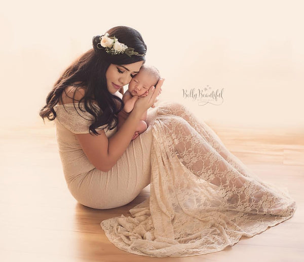 Bella Gown • Lace maternity Gown • Mermaid Style Maternity Gown • Maxi Dress • Bridesmaid Dress • Senior Photo Shoot • by Sew Trendy