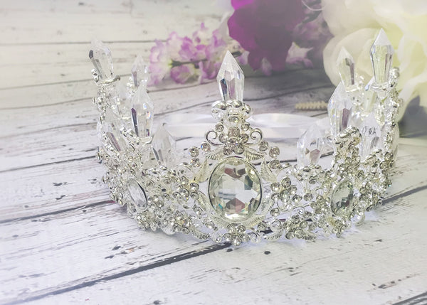 Ravenna Princess Rhinestone Crown • Newborn Crown • Photo Prop • Silver | Ready To Ship