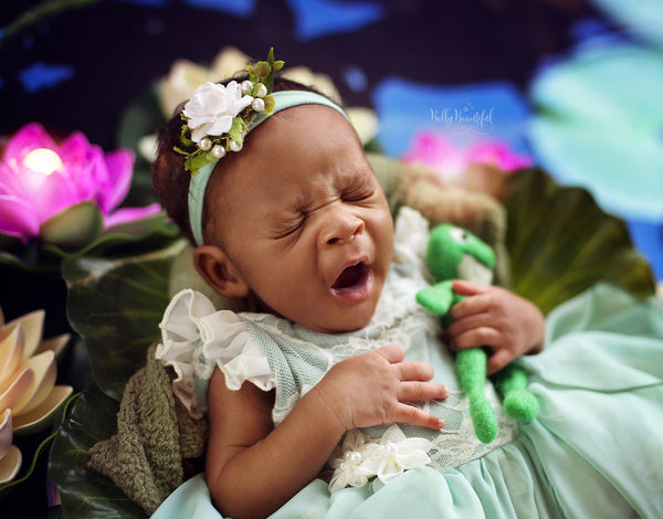 Taiya Newborn Princess Dress • Princess and the Frog Dress • Dream Baby • Princess Baby Dress • Sitter Princess Dress • Princess Newborn Gown • by Sew Trendy