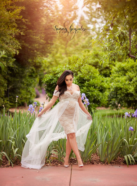 Vivica Gown • Maternity Cocktail Dress • Maternity Bridesmaid Gown • Bridal Gown • Princess Tutu • Detachable Bustle Gown • by Sew Trendy