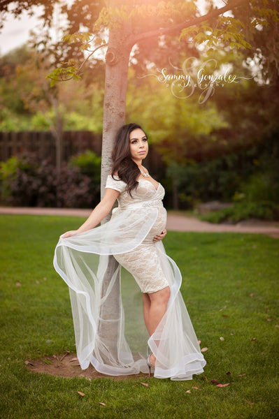 Vivica Gown • Maternity Cocktail Dress • Maternity Bridesmaid Gown • Bridal Gown • Princess Tutu • Detachable Bustle Gown • by Sew Trendy