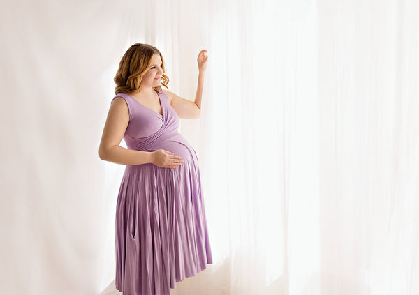 Aston Labor and Delivery Gown • Birth Story Gown • Tank Style Maternity Gown • Knee Length Maternity Gown Tea Length Maternity Gown • Maxi Style Sweetheart Soft Knit Maternity Gown • by Sew Trendy