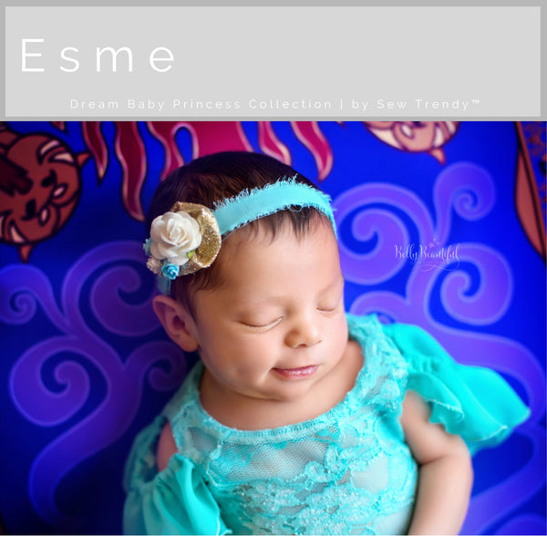 Dream Baby Tiebacks • Princess Tieback • Newborn Headband • Baby Tieback • Stretch Headband • Newborn Photo Prop | Ready To Ship • by Sew Trendy