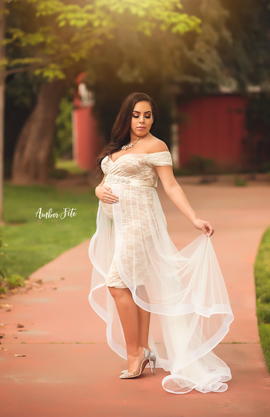 Vivica Gown • Maternity Cocktail Dress • Maternity Bridesmaid Gown • Bridal Gown • Princess Tutu • Detachable Bustle Gown • by Sew Trendy