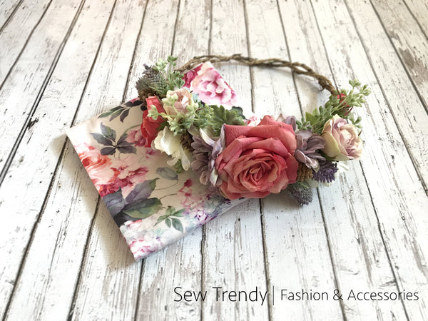 Briar Flower Crown • Antique Rose Crown • Wedding Flower Crown • Flower Girl Crown | Ready To Ship • by Sew Trendy