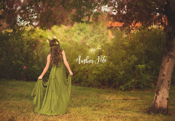 Amelia Gown • Knit Infinity Girls Gown • by Sew Trendy