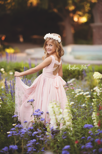 Mommy & Me Gown Set • Cecily & Celia Set • Lace Mermaid Style Halter Maternity Gown • by Sew Trendy