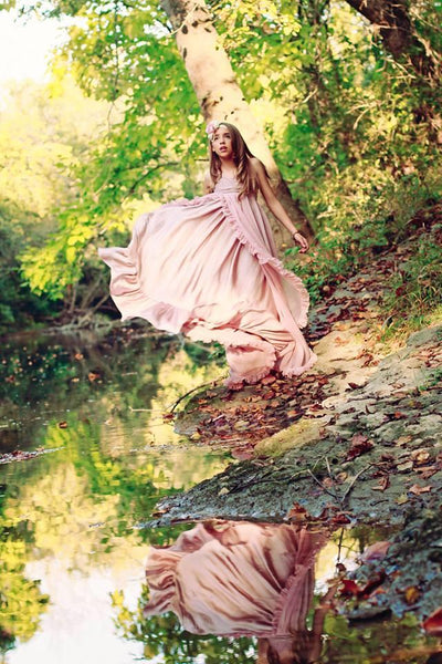 Clarice Gown • Ruffled Infinity Gown • Chiffon Gown • Flower Girl Dress • Vintage Style Dress • Princess Gown • Vintage Ruffle Gown • by Sew Trendy