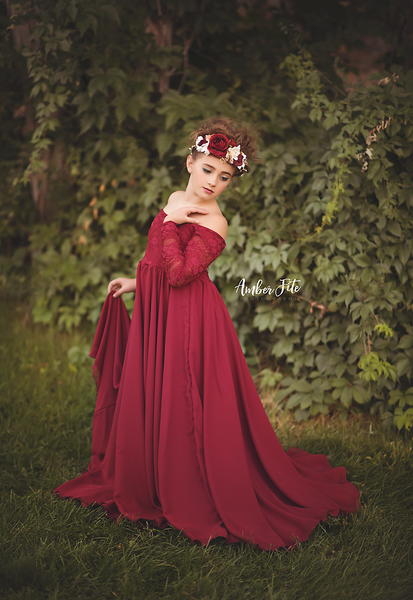 Scarlett Floral Crown • Vibrant Crown • Vintage Floral • Fall Floral Crown • Winter Halo • Floral Halo • Red Floral Crown | Ready To Ship • by Sew Trendy