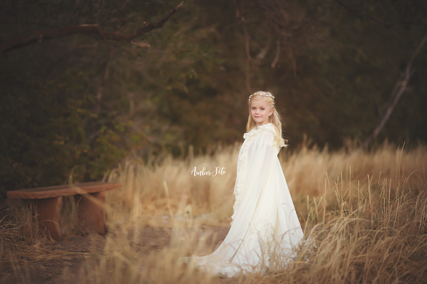 Hermione Cape • Chiffon Cape • Ruffle Cloak • Ruffled Chiffon Cloak • Ruffled Sheer Cape • by Sew Trendy