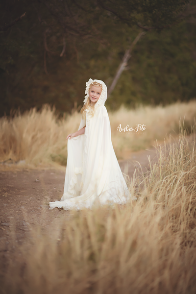 Hermione Cape • Chiffon Cape • Ruffle Cloak • Ruffled Chiffon Cloak • Ruffled Sheer Cape • by Sew Trendy