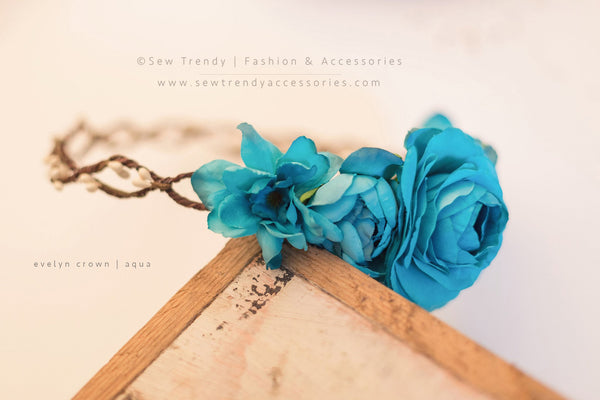 Evelyn Floral Crown • Natural Flower Crown • Grapevine Floral Headband • Wedding Headpiece • Maternity Crown • Flower Girl | Ready To Ship • by Sew Trendy