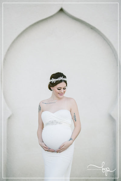 London Crystal and Pearl Sash | READY TO SHIP • by Sew Trendy