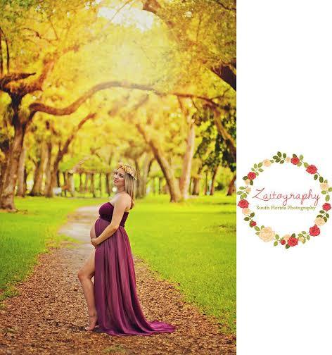 Kaleigh Gown • Sheer Chiffon Maxi Style Maternity Gown • Straight Top Bridesmaid Gown • Strapless Flowy Gown by Sew Trendy