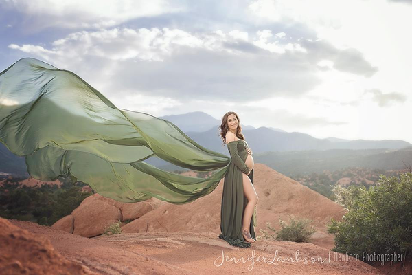 Breanna Gown • Knit Off the Shoulder Gown • Long Sleeve Sweetheart Gown • Maternity Dress • Pregnancy Gown • Maternity Photos • Knit Gown • by Sew Trendy