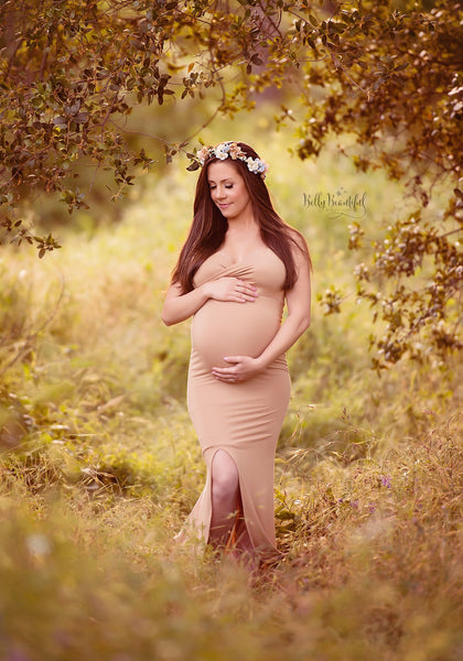 Courtney Gown • Slim Fit Pregnancy Gown • Sweetheart Tank Style Gown • Slim Fit Maternity Gown • Maternity Gown • by Sew Trendy