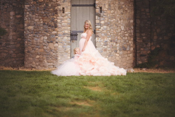 Harlow Gown • Couture Ruffle Gown • Couture Maternity Gown • Belle Gown • Couture • by Sew Trendy
