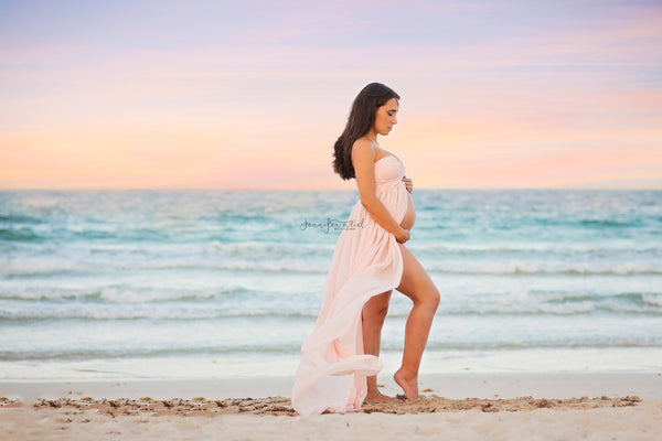 Rebecca Gown • Sheer Chiffon Maternity Gown • Sweetheart Style • Maternity Gown • Maxi Dress • Senior Photos Shoot • Bridesmaid Dress • by Sew Trendy