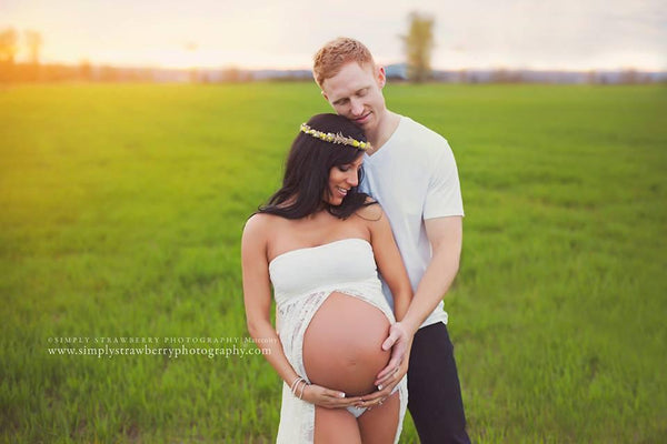 Tiffany Gown • Timeless Hand Made Lace Maternity Gown • by Sew Trendy