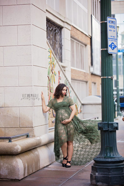 RTS | Lauren Infinity Hi Low Cocktail Dress • Hi Low Maternity Cocktail Dress • Infinity Maternity Gown • Maternity Cocktail Dress • Flutter Sleeve Top • Knit Hi Low Maternity Gown • Maxi Dress • Pregnancy Dress • by Sew Trendy