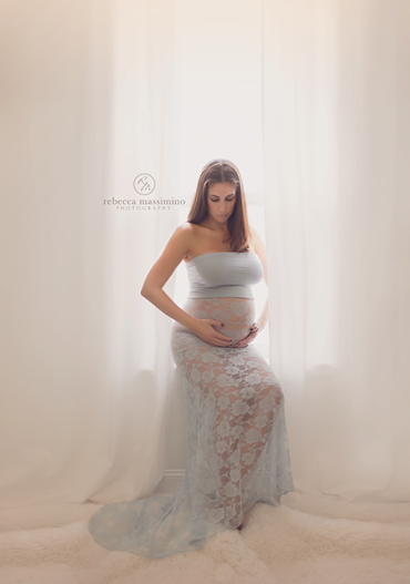 Siri Gown • Fitted Lace Maternity Gown • Maternity Dress • Lace Dress • Sheer Dress • Maternity Gown • by Sew Trendy