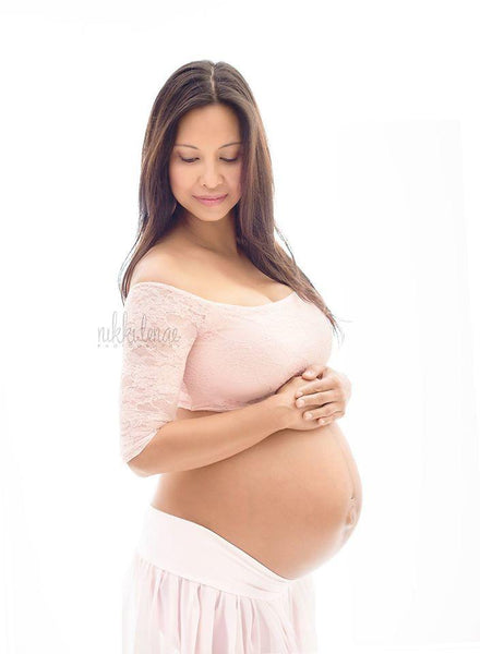 Drew Top • Lace Crop Top • Vintage Lace Maternity Top • Lace Crop Top • Vintage Mama Top • Beautiful Pregnancy Shirt • Bralette • by Sew Trendy