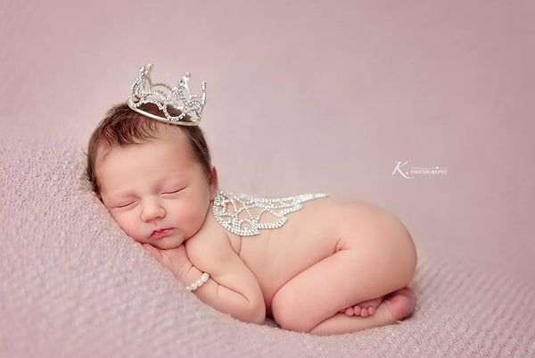 Sophia Princess Rhinestone Crown • Newborn Crown • Photo Prop • Gold • Silver | READY TO SHIP • by Sew Trendy