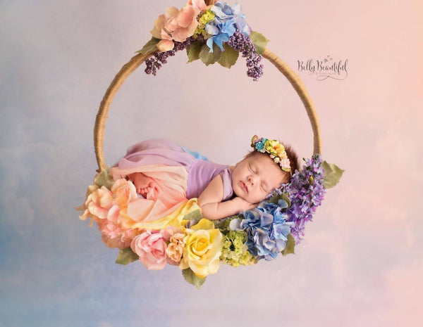 Mini Esperanza Floral Crown {pastel tones} • Rainbow Baby Line • Rainbow Floral Crown • Hope Floral Crown • Bohemian Crown • Rainbow Baby Crown | READY TO SHIP • by Sew Trendy