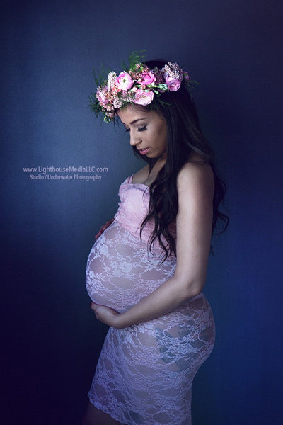 Rihanna Mini Gown • Lace Sweetheart Gown • Knee Length Fitted Maternity Gown • Slim Fit Maternity Gown • Maxi Dress • by Sew Trendy