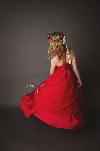 Mommy & Me Gown Set • Carolynne Gown • Coraline Gown • Chiffon Ruffle Maternity Dress • Chiffon Turtle Neck Pregnancy Gown • by Sew Trendy